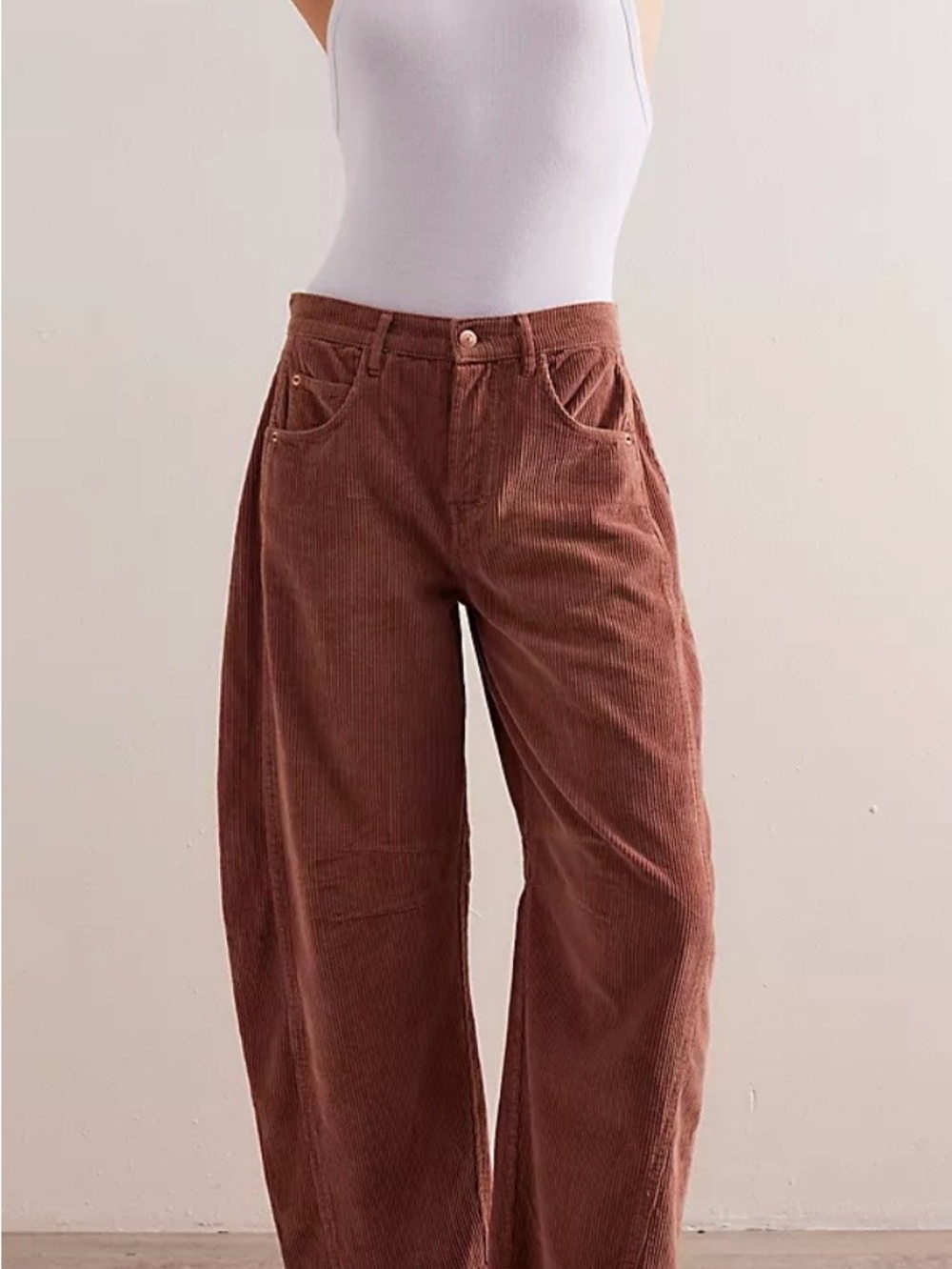 Free people we the free good luck cord barrel pants